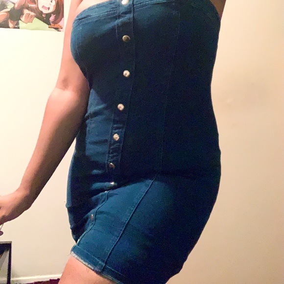 Forever 21 Sleeveless Mini Jean Dress - Picture 2 of 6